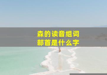 森的读音组词部首是什么字