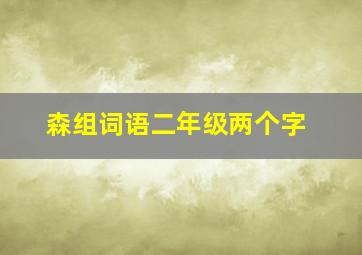 森组词语二年级两个字