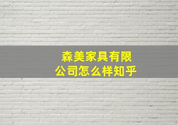 森美家具有限公司怎么样知乎