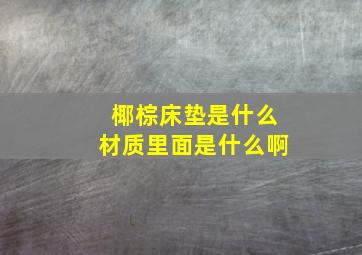 椰棕床垫是什么材质里面是什么啊