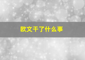 欧文干了什么事