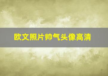 欧文照片帅气头像高清