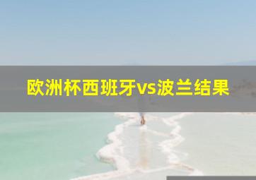 欧洲杯西班牙vs波兰结果