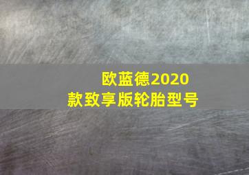 欧蓝德2020款致享版轮胎型号