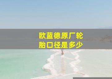 欧蓝德原厂轮胎口径是多少