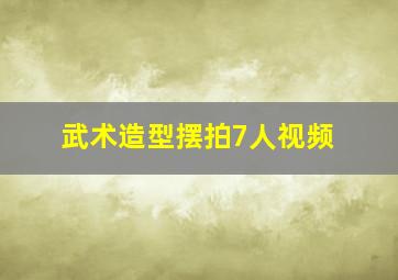 武术造型摆拍7人视频