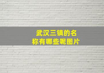 武汉三镇的名称有哪些呢图片