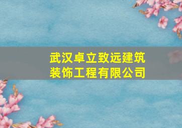 武汉卓立致远建筑装饰工程有限公司