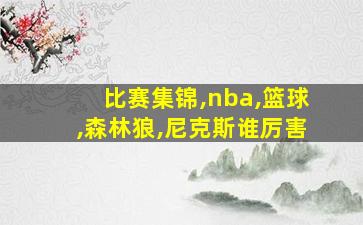 比赛集锦,nba,篮球,森林狼,尼克斯谁厉害