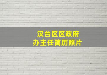 汉台区区政府办主任简历照片