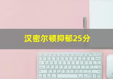 汉密尔顿抑郁25分