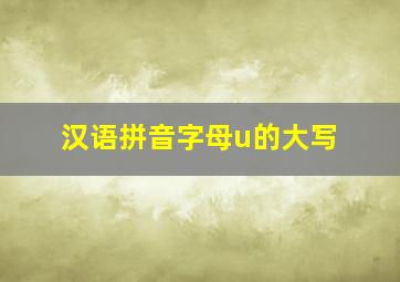 汉语拼音字母u的大写