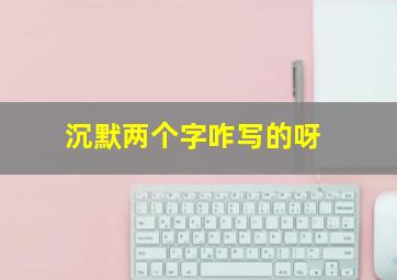 沉默两个字咋写的呀