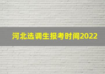 河北选调生报考时间2022