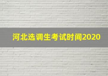 河北选调生考试时间2020