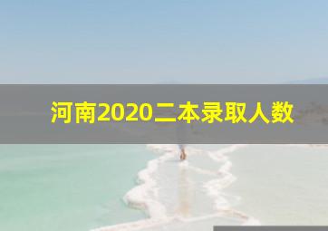 河南2020二本录取人数