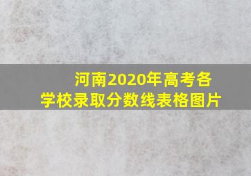 河南2020年高考各学校录取分数线表格图片