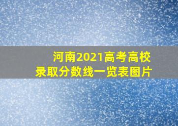 河南2021高考高校录取分数线一览表图片