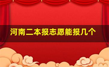 河南二本报志愿能报几个