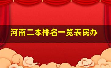 河南二本排名一览表民办