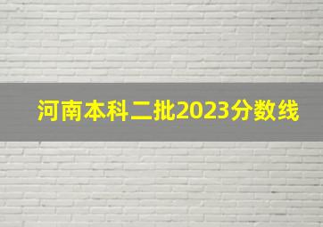 河南本科二批2023分数线