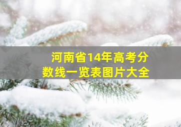 河南省14年高考分数线一览表图片大全