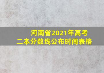 河南省2021年高考二本分数线公布时间表格