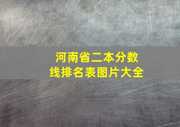 河南省二本分数线排名表图片大全