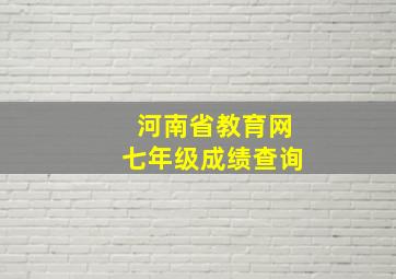 河南省教育网七年级成绩查询