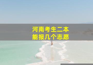 河南考生二本能报几个志愿