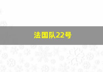 法国队22号