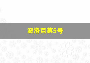 波洛克第5号