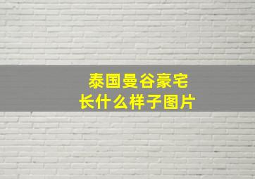 泰国曼谷豪宅长什么样子图片