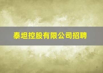 泰坦控股有限公司招聘