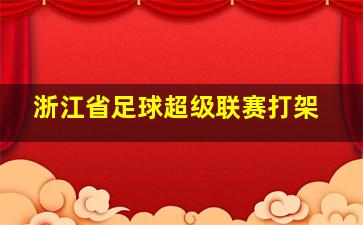 浙江省足球超级联赛打架