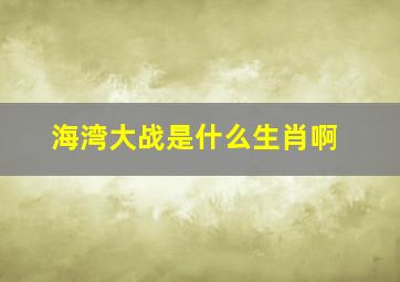 海湾大战是什么生肖啊