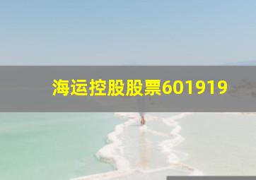 海运控股股票601919