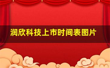 润欣科技上市时间表图片