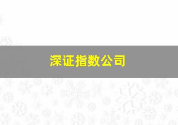 深证指数公司