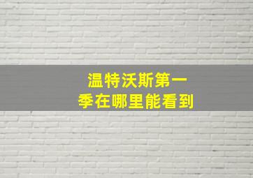 温特沃斯第一季在哪里能看到