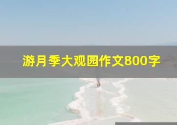 游月季大观园作文800字