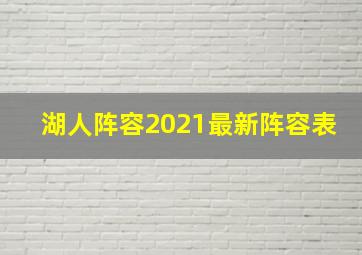 湖人阵容2021最新阵容表