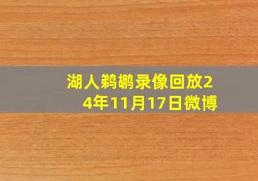 湖人鹈鹕录像回放24年11月17日微博