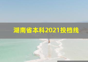 湖南省本科2021投档线