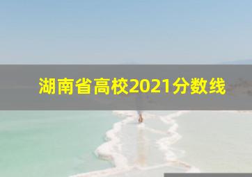 湖南省高校2021分数线