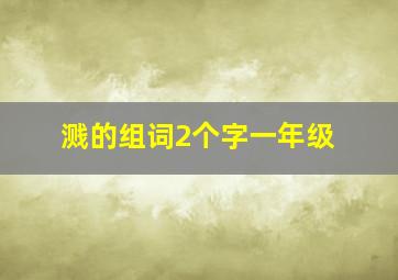 溅的组词2个字一年级