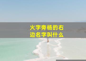 火字旁杨的右边名字叫什么