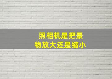 照相机是把景物放大还是缩小