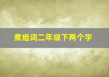 煮组词二年级下两个字