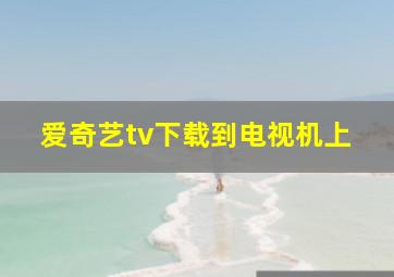 爱奇艺tv下载到电视机上